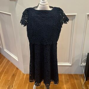 Navy textured dress size 8 NWT
